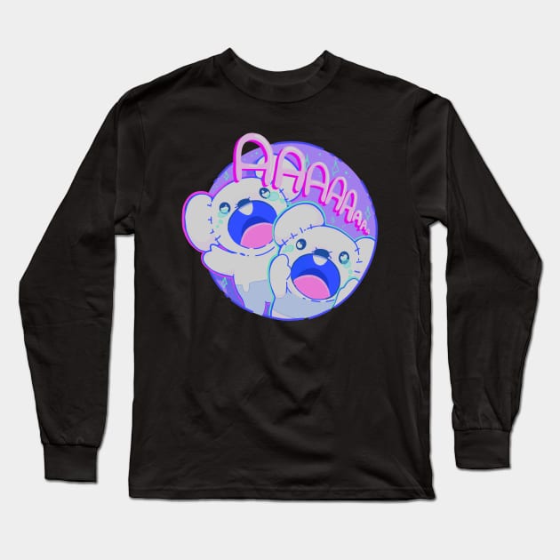 Screaming Maus Long Sleeve T-Shirt by paintdust